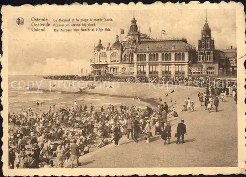 Ostende Flandre Kurhaus Strand  Kat. 