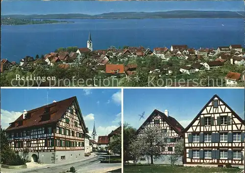 Berlingen Untersee Panorama Bodensee Kehlhof Pfarrhaus Fachwerkhaeuser Kat. Berlingen