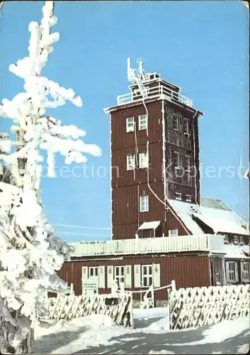 Oberwiesenthal Erzgebirge Wetterwarte auf dem Fichtelberg Kat. Oberwiesenthal