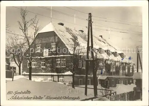 Zinnwald Georgenfeld Restaurant Saechsischer Reiter Kat. Altenberg