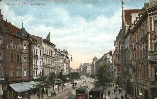 Duesseldorf Graf Adolfstrasse Strassenbahn Kat. Duesseldorf