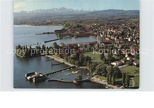 Romanshorn Bodensee Fliegeraufnahme mit Blick auf den Saentis