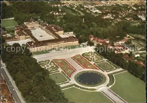 Ludwigsburg Wuerttemberg Schloss Ludwigsburg mit Gartenschau Bluehendes Barock Fliegeraufnahme