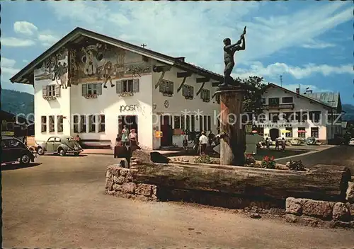 Reit Winkl Dorfplatz Brunnen Kat. Reit im Winkl