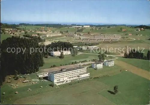 Scheidegg Allgaeu Kurhotel Hubertus Postheim Kurzentrum Sonnenalm Fliegeraufnahme Kat. Scheidegg