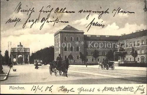 Muenchen Siegestor Max Josefstift Kat. Muenchen