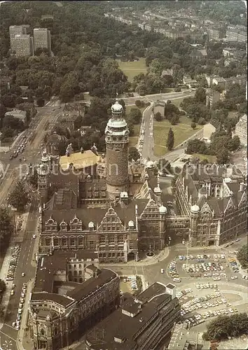 Leipzig Fliegeraufnahme Neues Rathaus Kat. Leipzig