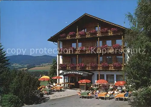 Grafenwiesen Hotel Pension Birkenhof Terrasse Kat. Grafenwiesen