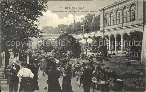 Bad Kissingen Blumenmarkt vor dem Konversationshaus Kat. Bad Kissingen