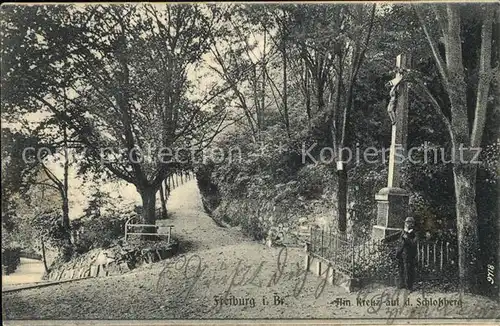 Freiburg Breisgau Kreuz auf dem Schlossberg Kat. Freiburg im Breisgau