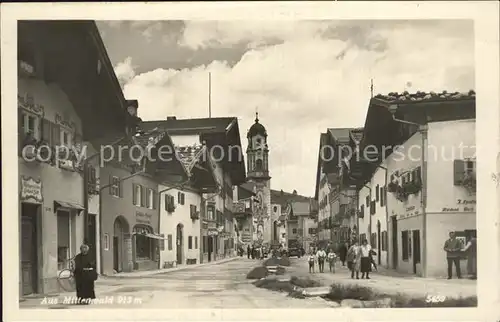 Mittenwald Bayern Strassenpartie Kat. Mittenwald