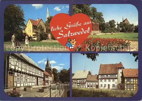 Salzwedel Burggarten Hohe Bruecke Katharinenkirche Kat. Salzwedel