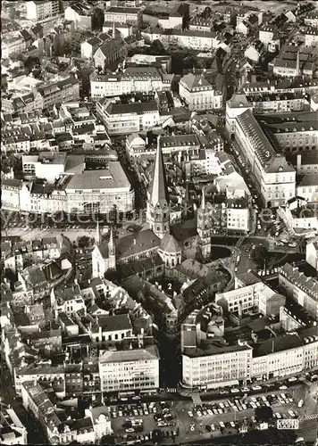 Bonn Rhein Muenster Universitaet Rathaus Markt Bahnhof Fliegeraufnahme Kat. Bonn