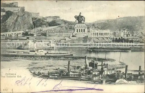 Koblenz Rhein Deutsches Eck Kat. Koblenz