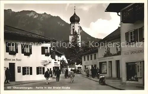 Oberammergau Ettaler Strasse Viehabtrieb Kat. Oberammergau