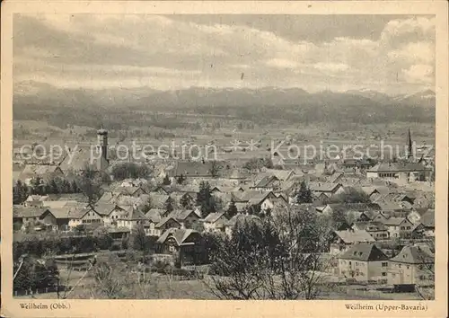 Weilheim Oberbayern Stadtansicht Kat. Weilheim i.OB