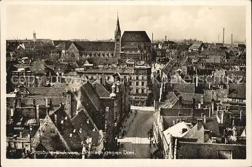 Augsburg Blick vom Perlach zum Dom Kat. Augsburg