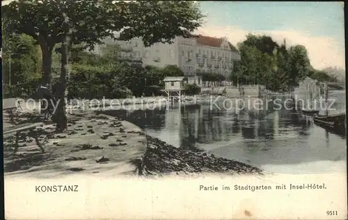 Konstanz Bodensee Partie Stadtgarten Insel Hotel Kat. Konstanz