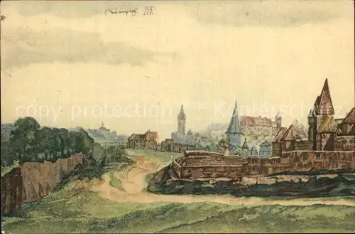 Nuernberg Kuenstlerkarte Albrecht Duerer Kat. Nuernberg