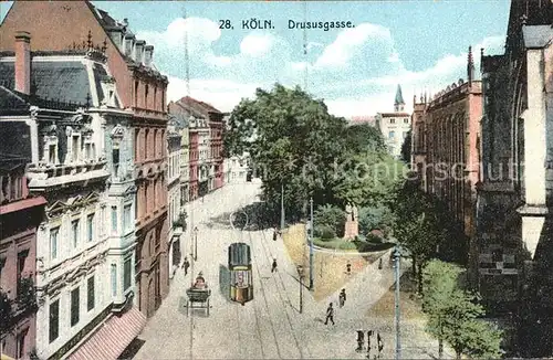 Koeln Rhein Drususgasse Strassenbahn Kat. Koeln