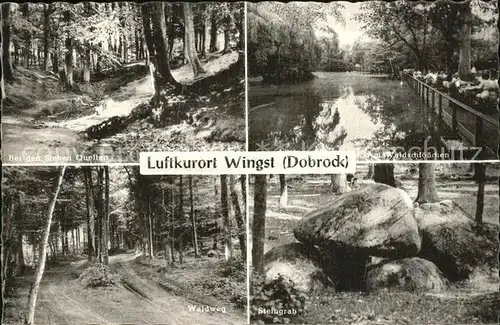 Wingst Bei den Sieben Quellen Am Waldschloesschen Waldweg Steingrab Kat. Wingst