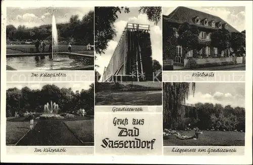 Sassendorf Bad Kurgarten Park Gradierwerk Kurhaus Kat. Bad Sassendorf