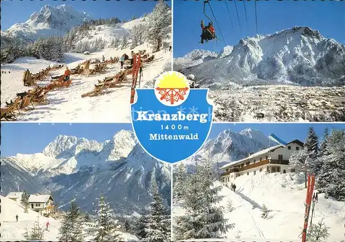 Mittenwald Bayern Kranzberg Wettersteingebirge Kranzberglift Kranzberghaus  Kat. Mittenwald