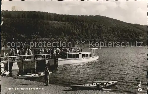 Titisee Bootsanlegesteg Ausflugsschiff Kat. Titisee Neustadt