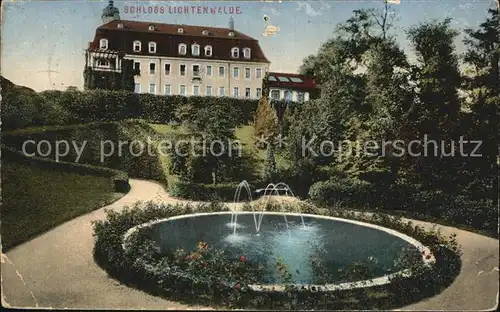 Lichtenwalde Sachsen Schloss Lichtenwalde Springbrunnen