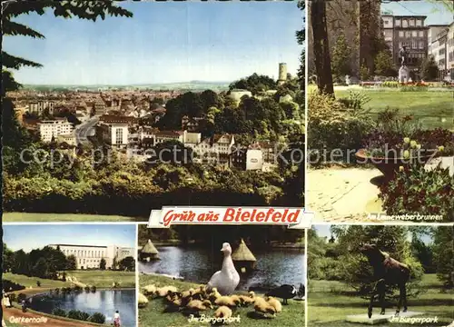 Bielefeld Leineweberbrunnen Oetkerhalle Buergerpark Kat. Bielefeld