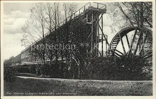 Bad Muenster Stein Ebernburg Gradierwerk Wasserrad Kat. Bad Muenster am Stein Ebernburg