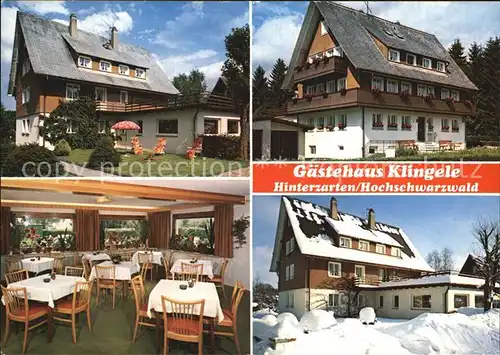 Hinterzarten Gaestehaus Klingele  Kat. Hinterzarten