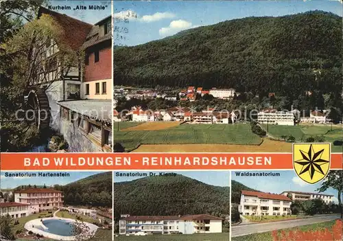 Reinhardshausen Kurheim Alte Muehle Teilansicht Sanatorien Hartenstein Dr Klente Waldsanatorium Kat. Bad Wildungen