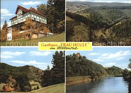 Abterode Gasthaus Frau Holle im Hoellental Landschaftspanorama Kat. Meissner