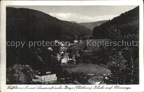 Zorge Luftkurort Sommerfrische Blick auf Oberzorge Kat. Zorge