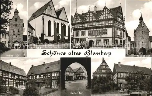 Blomberg Lippe Schloss Nieder Tor Kirche Rathaus Burg Kat. Blomberg