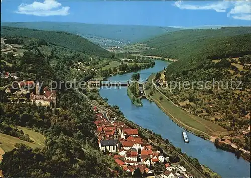 Rothenfels Unterfranken Burg und Stadt Main Fliegeraufnahme Kat. Rothenfels