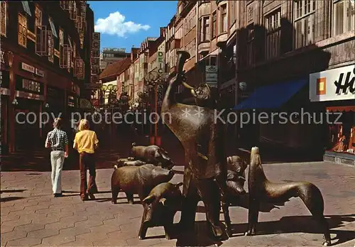 Bremen Soegegruppe Skulpturen Blick in die Soegestrasse Kat. Bremen