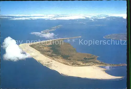 Amrum Nordseeinsel Fliegeraufnahme aus ca. 3000 m Hoehe Kat. Nebel