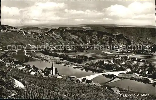 Piesport Mosel Gesamtansicht  Kat. Piesport