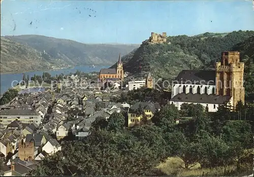 Oberwesel Rhein mit Schoenburg Kat. Oberwesel am Rhein