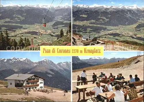 Bruneck Kronplatz Seilbahn Gasthaus Terrasse Kat. Pustertal