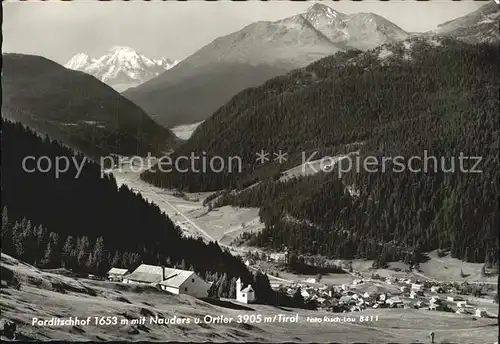 Parditsch Parditschhof Panorama Blick zum Ortler Alpen Kat. Nauders