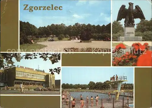 Zgorzelec Denkmal Park Schwimmbad  Kat. Goerlitz Niederschlesien