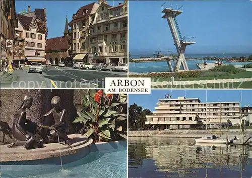 Arbon TG Bodensee Schwimmbad Denkmal Stadtansicht Kat. Arbon