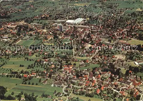 Menziken Burg Fliegeraufnahme Kat. Menziken