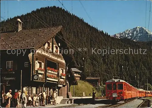 Rhaetische Bahn Station Langwies  Kat. Eisenbahn