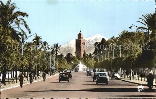 Marrakesch Marrakech L`Avenue Mohammed V. Kat. Marokko