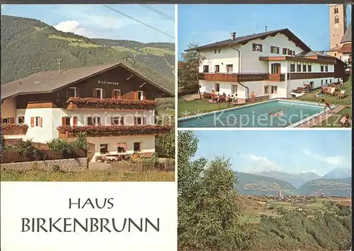 Natz Brixen Suedtirol Haus Birkenbrunn Swimmingpool Panorama