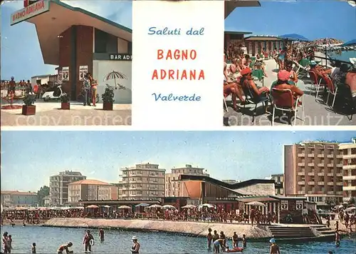 Valverde di Cesenatico Bagno Adriana Restaurant Bar Terrasse Strand Hotel